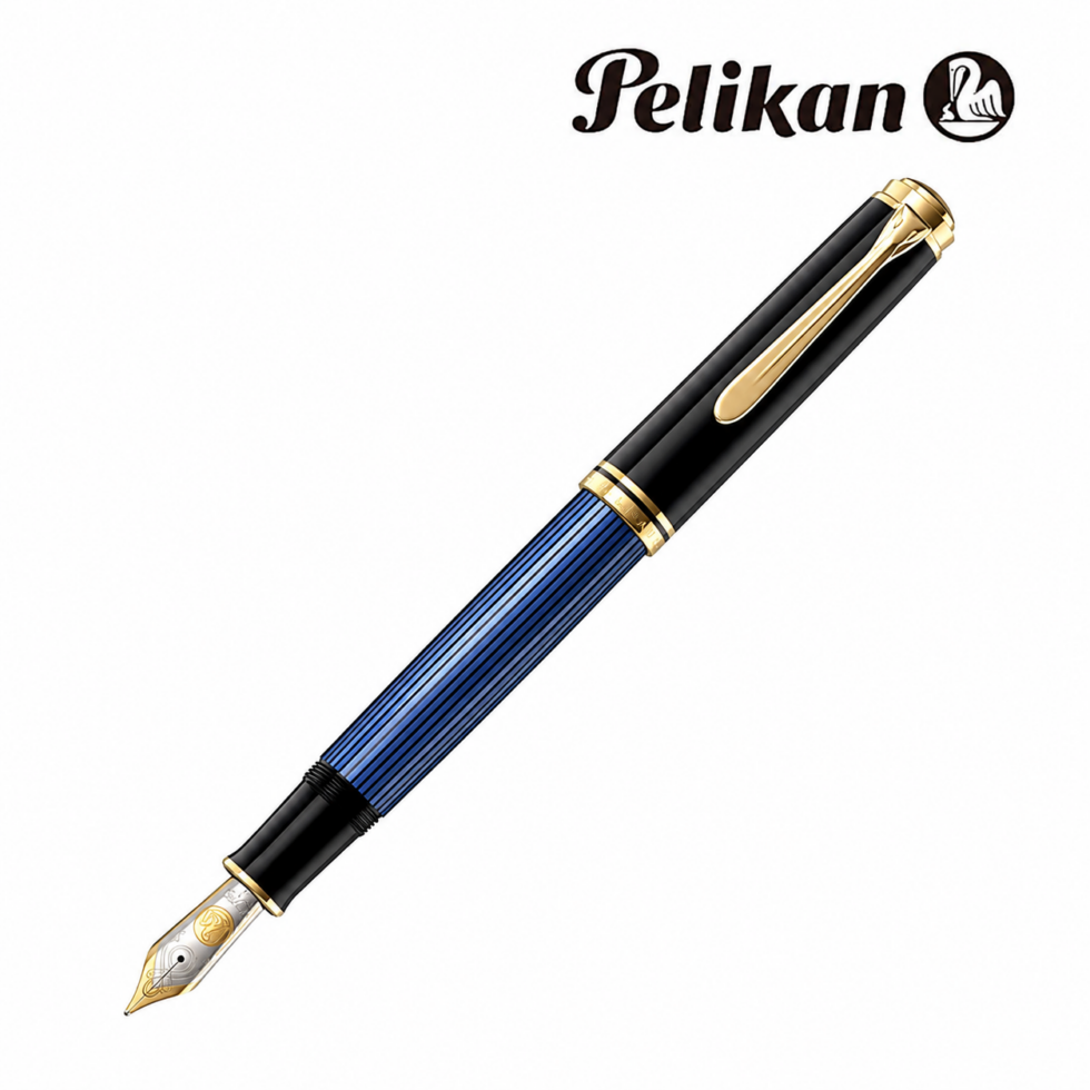 Pelikan Souverän M1000 Blue Metal Striped US Exclusive Fountain Pen