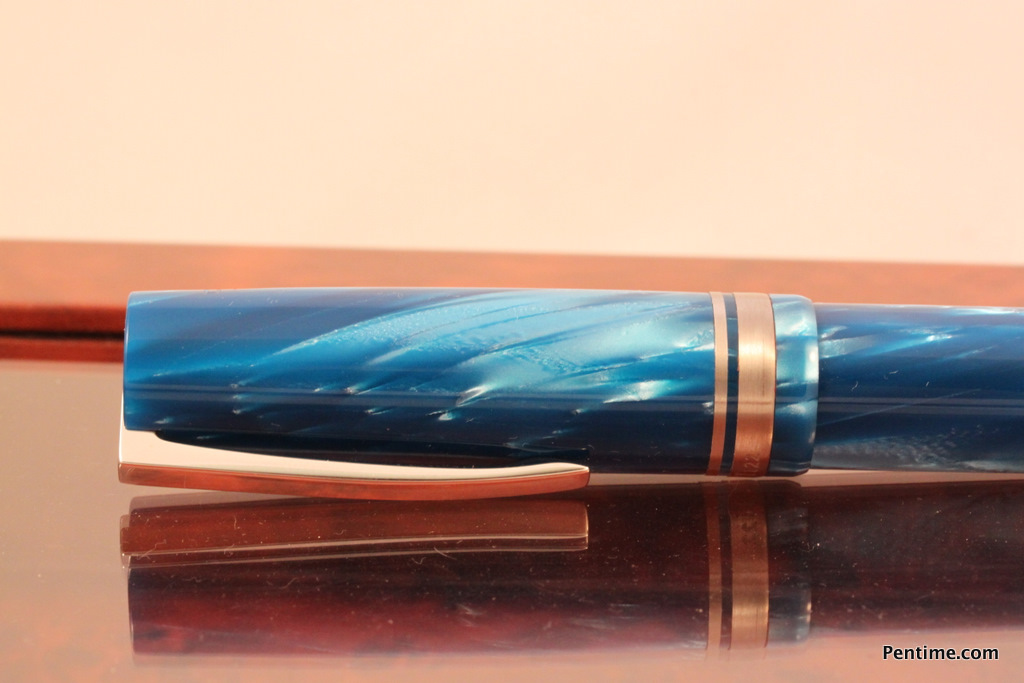 Delta Chatterley Pens Blue Titanio Fountain Pen 6