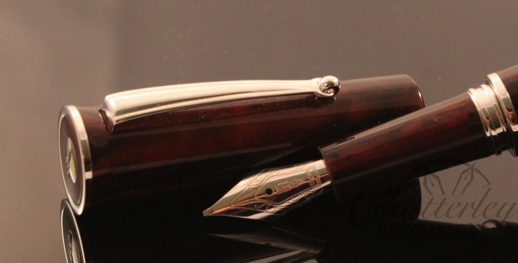 Delta Papillon Red Resin Fountain Pen (2)