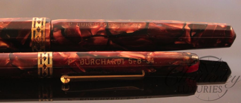 Wahl Eversharp Vintage Celluloid Fountain Pen and Pencil Set (4)