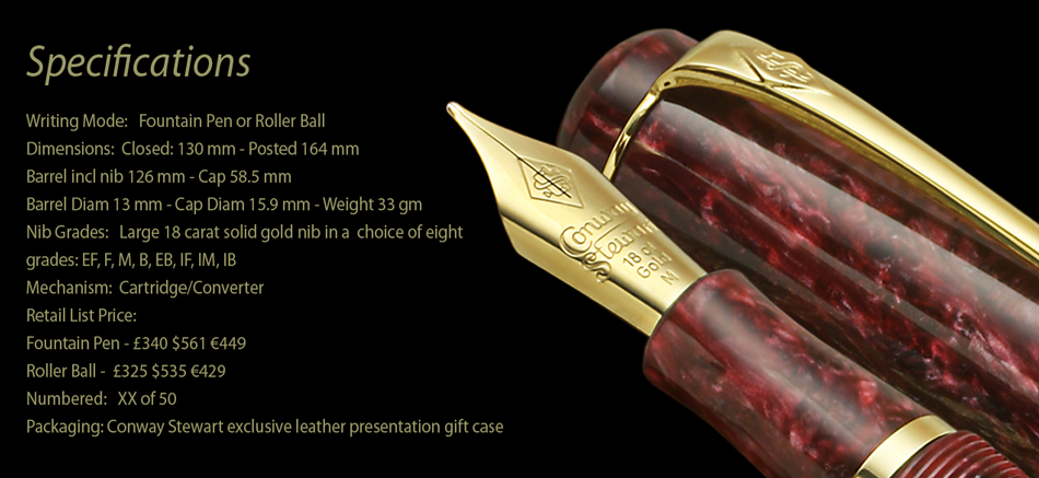 Conway Stewart Burgundy Blush wordsworth1
