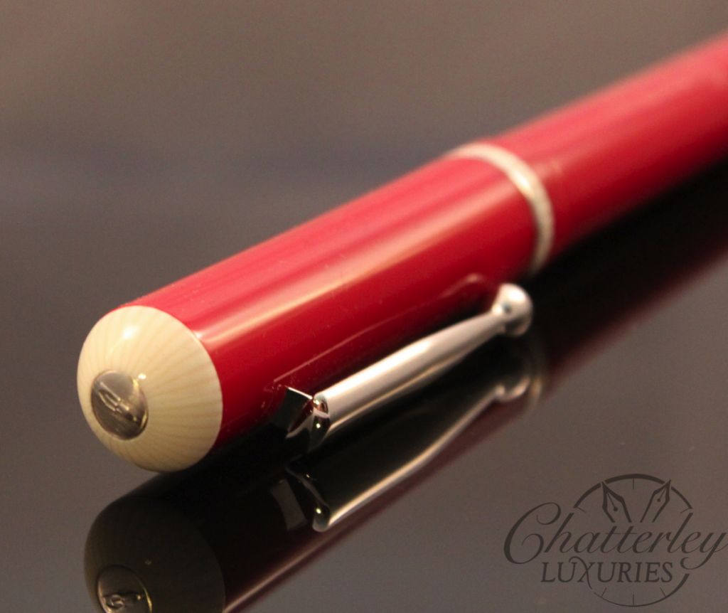 Delta Via Veneto Red with Platinum Ballpoint Pen 