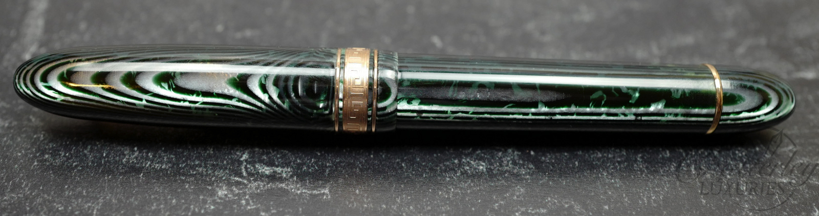 Chatterley/Armando Simoni Club Oversized Ogiva Extra Green Arco "Spina" Celluloid Fountain Pen - Image 2