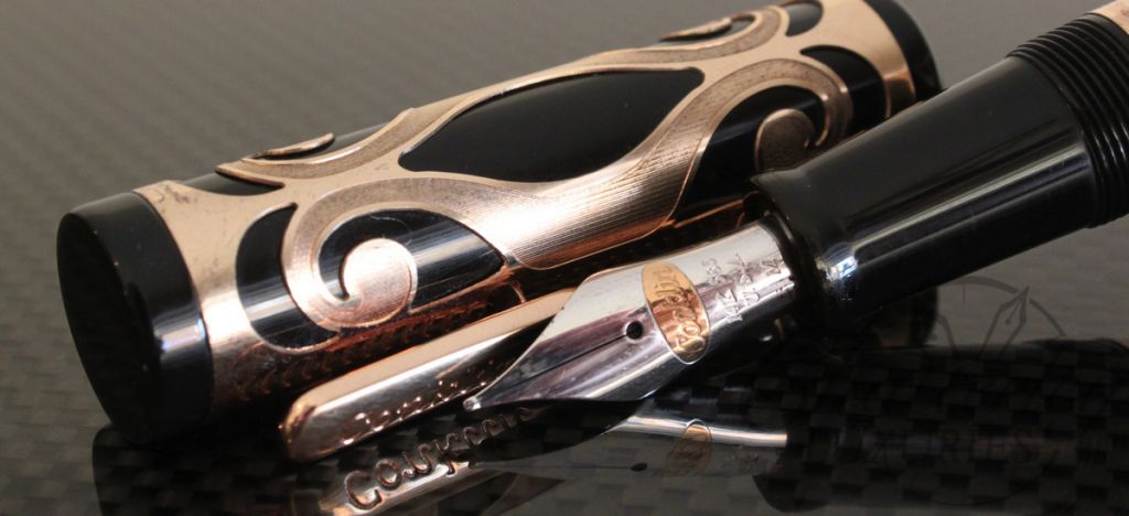 Conklin Rose Gold Deco Crest Fountain Pen