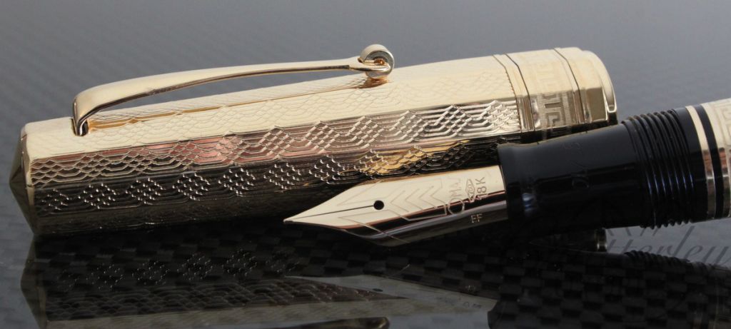 Omas Old Style Paragon Gold Vermeil Guilloche Limited Edition Fountain Pen 