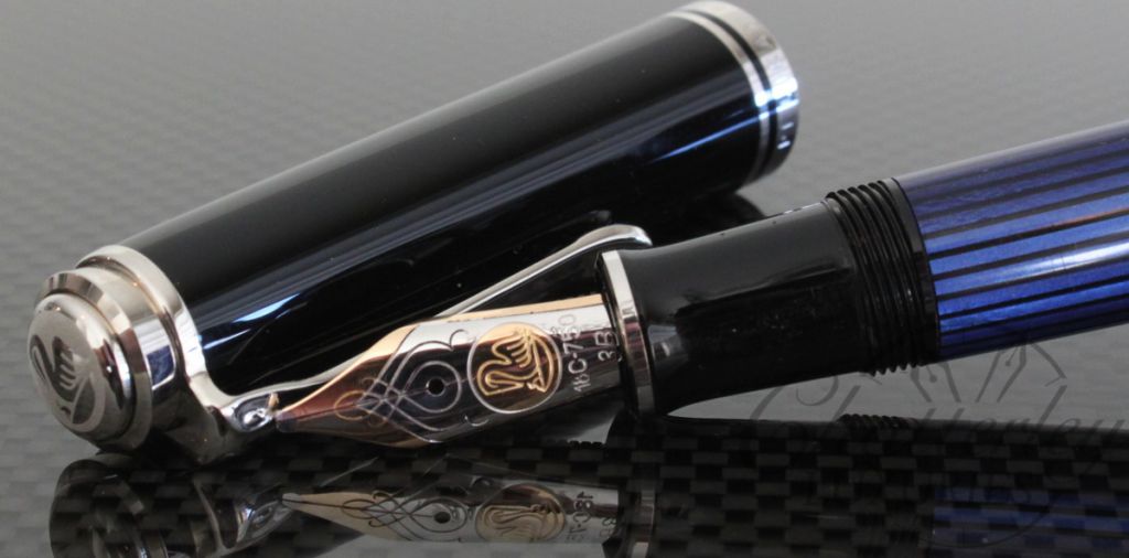 Pelikan M805 Black Blue Fountain Pen3