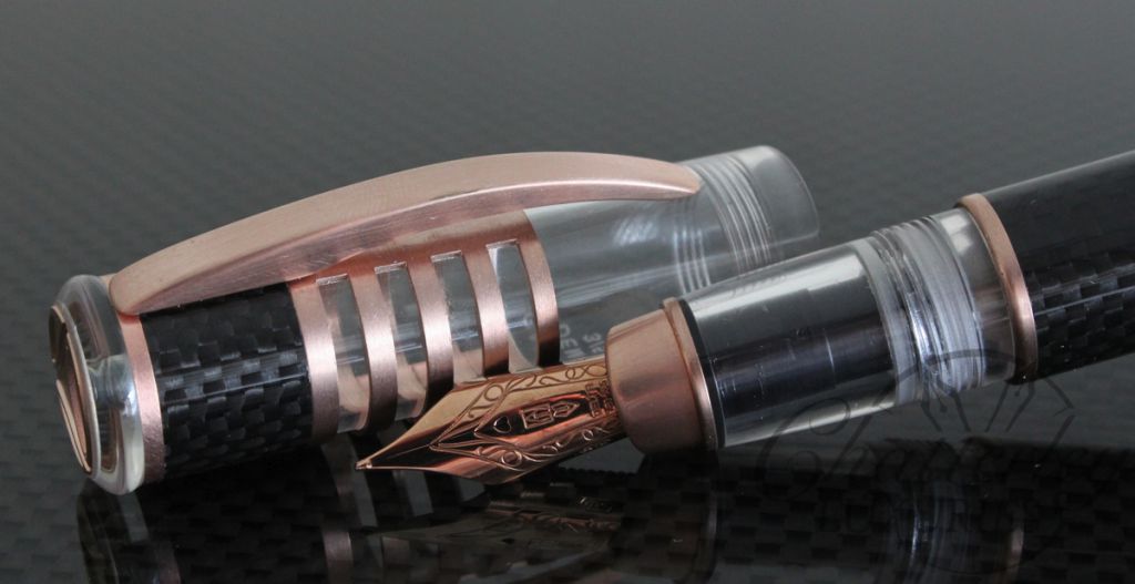 Delta Chatterley Carbon Demo Rose Gold Momo Fountain Pen