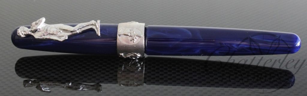 Stipula David Blue Rhodium Trim