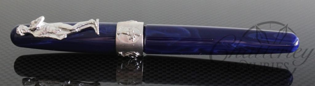 Stipula David Blue with Silver Trim
