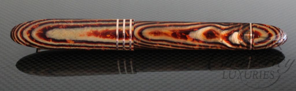 Omas Brown Arco Celluloid 360 Fountain Pen Rose Gold Trim