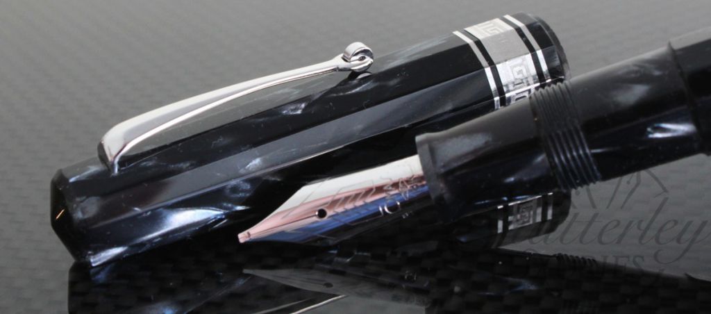 Omas Paragon Gray Striated Celluloid Limited Edition Fountain Pen