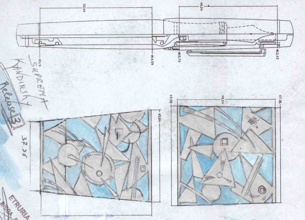 Stipula Kandinsky Original Sketch For Pen Creation