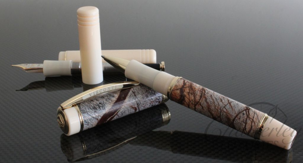 Visconti Limited Edition Marble Forest Brown Fountain Pen/Rollerball Convertible