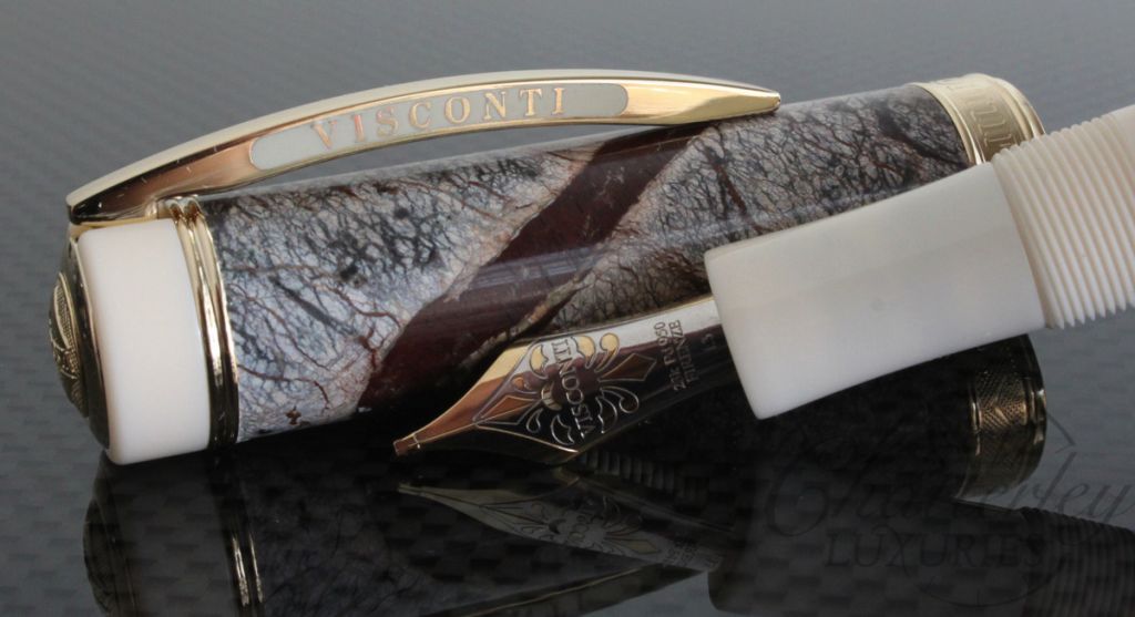 Visconti Limited Edition Marble Forest Brown Fountain Pen/Rollerball Convertible 