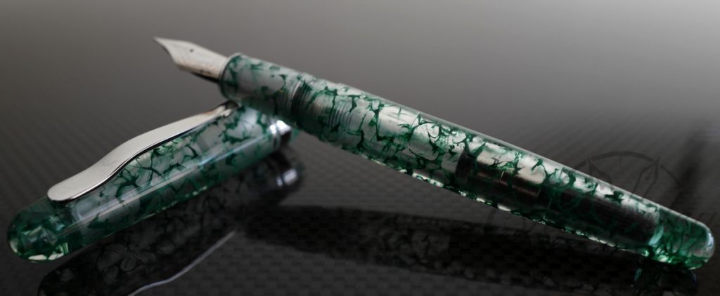 Delta Limited Edition “Non-Fusion” Fusion 82 Green Demonstrator Fountain Pen with 14k nib
