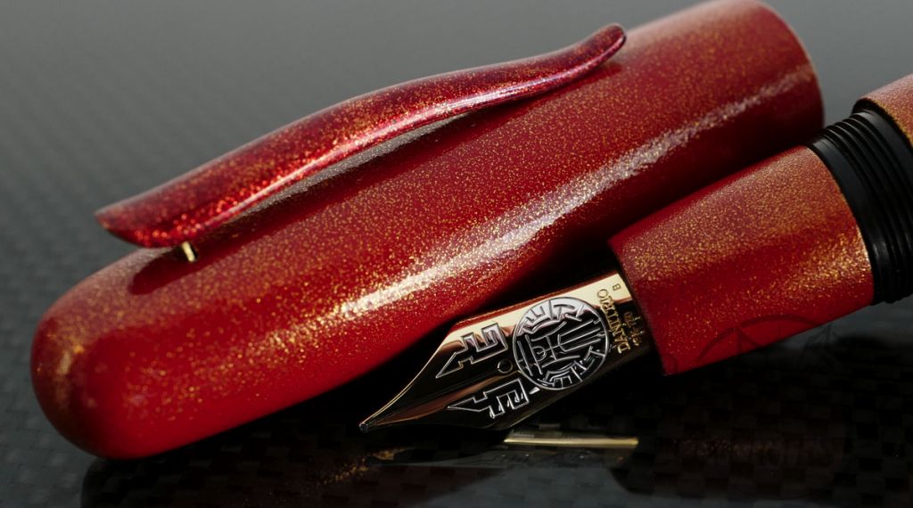 Danitrio Urushi Ishimeji on Mikado with painted clip Fountain Pen