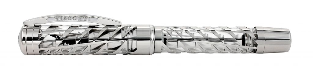 Visconti Limited Edition Skeleton Watermark Sterling Silver Fountain Pen