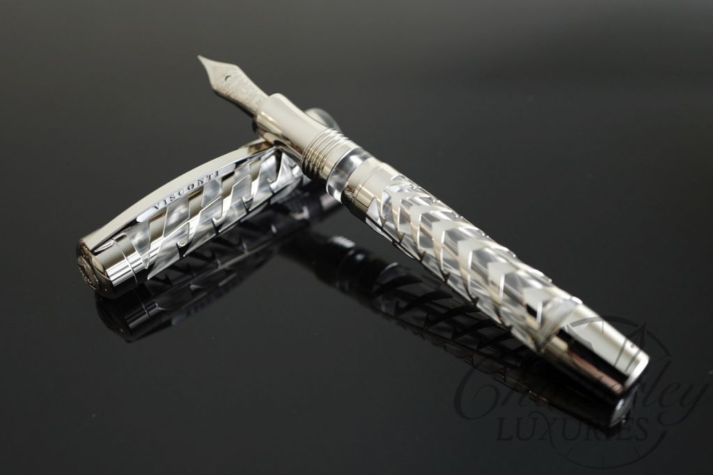 Visconti Limited Edition Skeleton Watermark Sterling Silver Fountain Pen