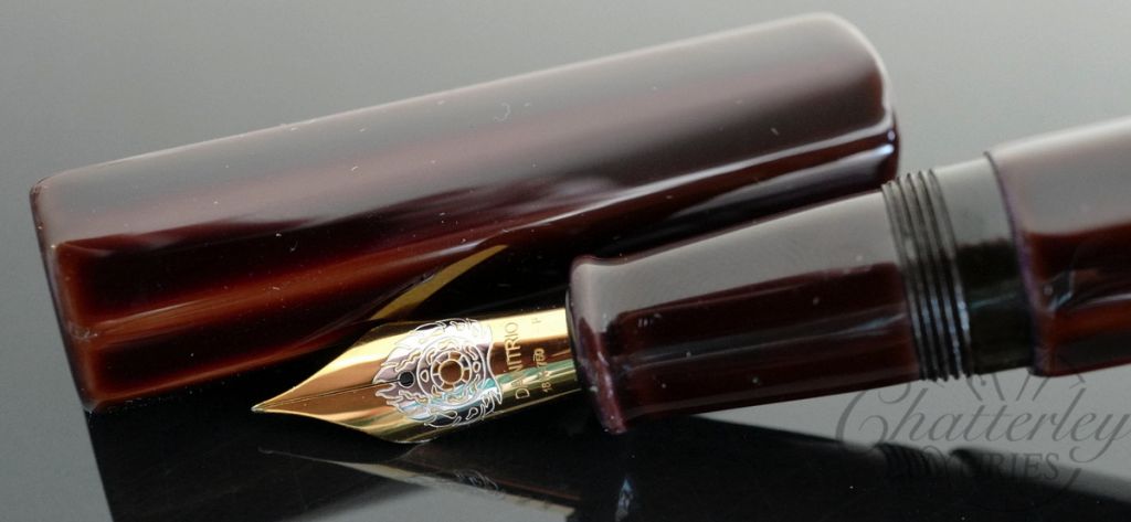 Danitrio Urushi Tame-nuri Purple on a Sho Hakkaku (Short Octogon) Fountain Pen