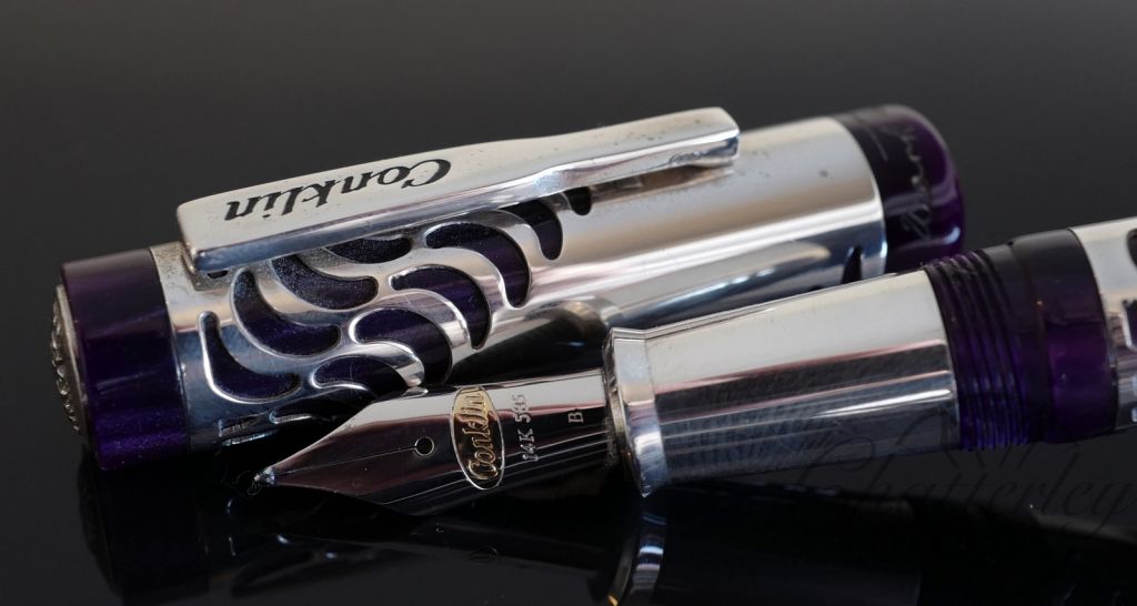 Conklin Mark Twain Crescent Glory Limited Edition Fountain Pen - Sterling Silver