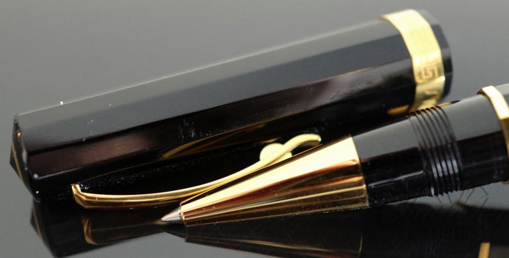 Omas Black Vegetal Resin Gold Milord Rollerball