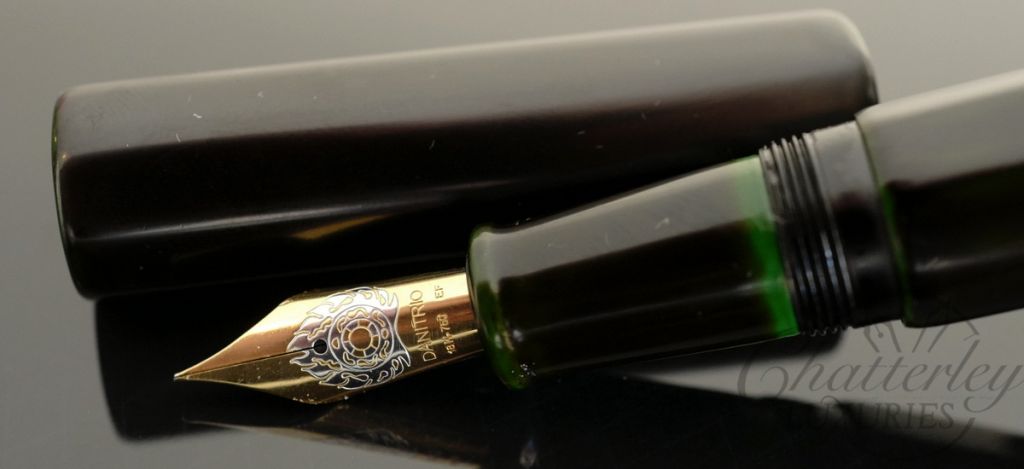Danitrio Urushi Irokeshi-dame Blue on Sho Hakkaku (Short Octogan) Fountain Pen