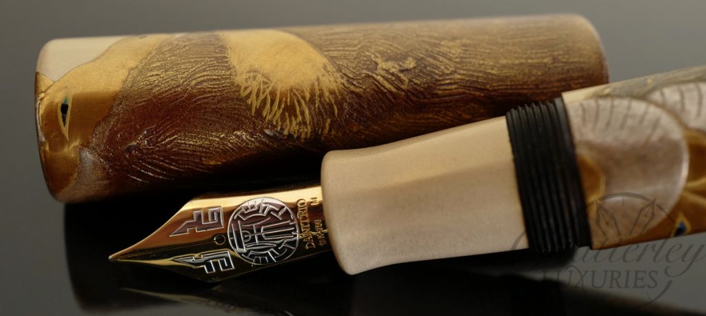 Danitrio Urushi Maki-e Rams on Sho Genkai Fountain Pen