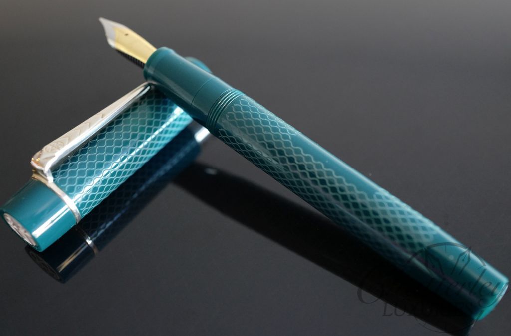 Onoto Magna Classic Jade and Silver Fountain Pen