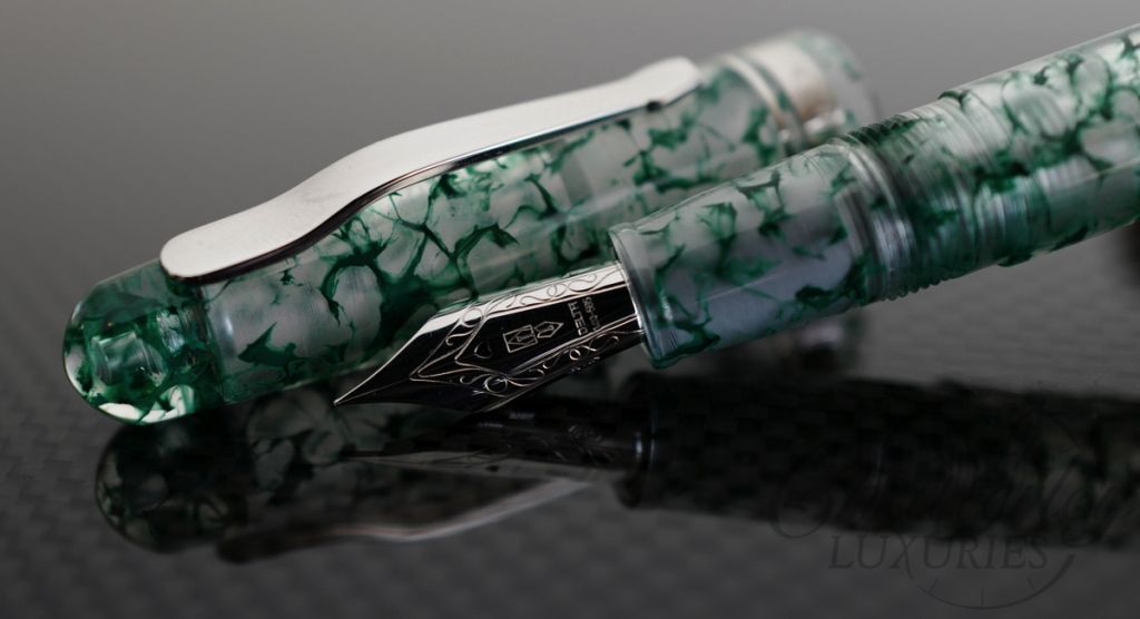 Delta Limited Edition “Non-Fusion” Fusion 82 Green Demonstrator Fountain Pen with 14k nib