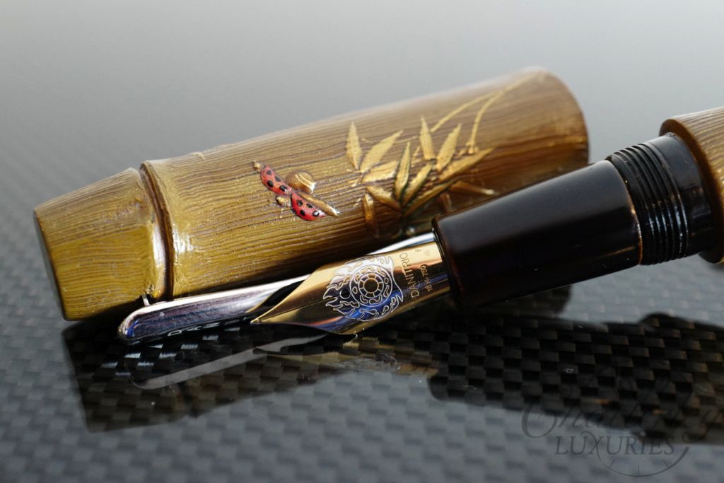 Danitrio Brown Bamboo with Maki-e Fountain Pen