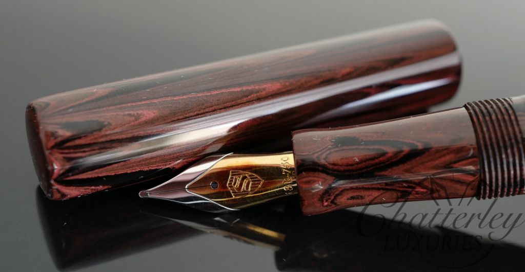 Scriptorium Pens Aeterna in Ponceau Ebonite Fountain Pen