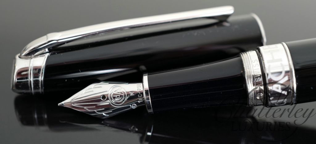 Caran D'ache Leman Black and Chrome Fountain Pen
