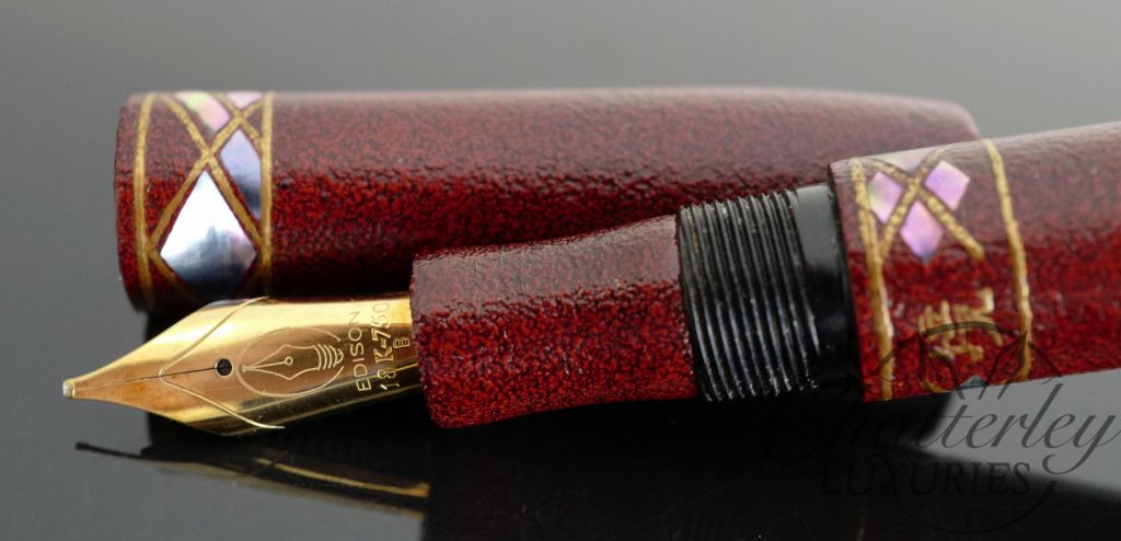 Edison/Hakimin Urushi Extended Pearl Urushi Custom Fountain Pen