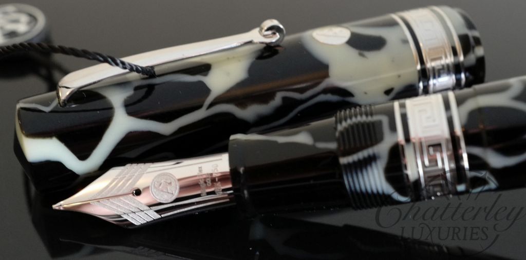 Armando Simoni Club Bologna Extra Wild Limited Edition Celluloid Fountain Pen with Silver Trim