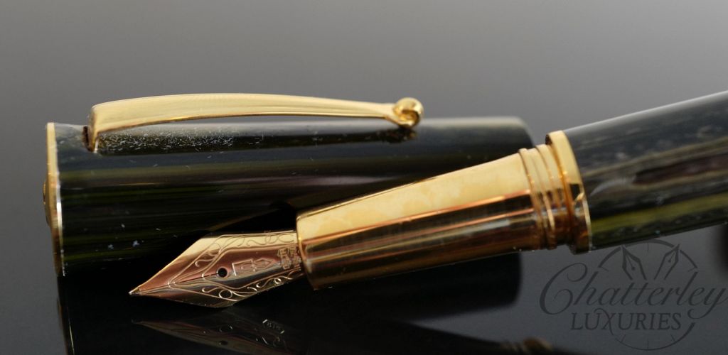 Delta Papillon Emerald Green Celluloid Fountain Pen