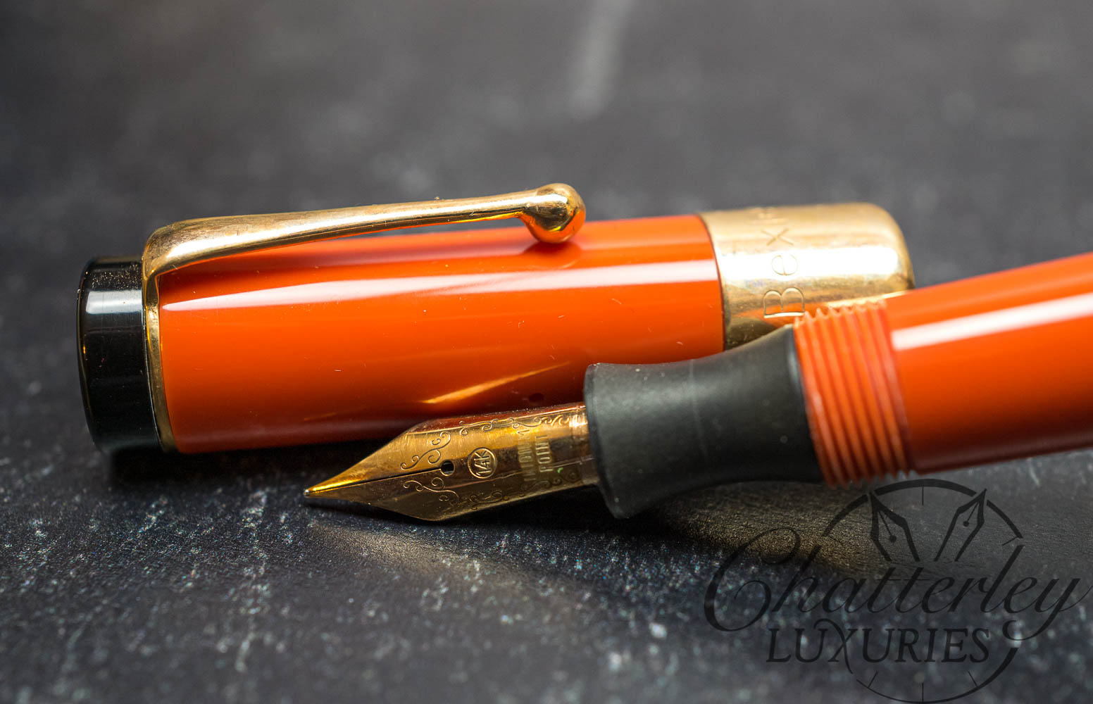 Bexley Deluxe Limited Edition Orange with 10k Trim Fountain Pen