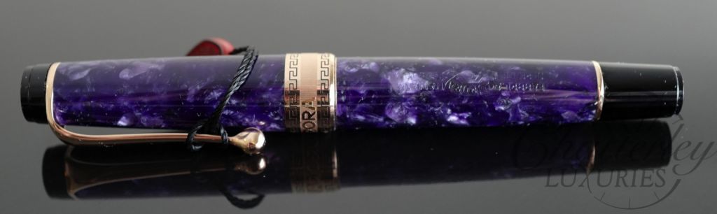 Aurora Optima Nebulosa Limited Edition Fountain Pen Rose Gold Trim - Image 3