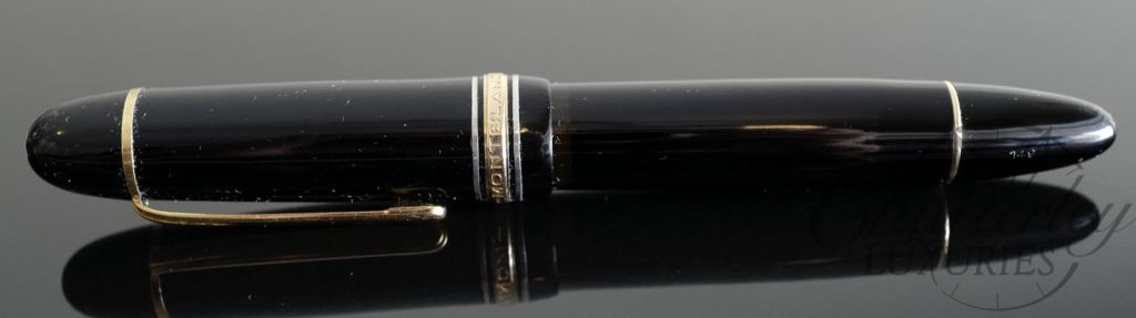 Montblanc 149 Celluloid Silver Rings Flat Feed Fountain Pen - Image 6