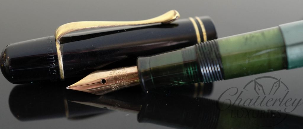 Vintage Pelikan Piston Marbled Green Fountain Pen