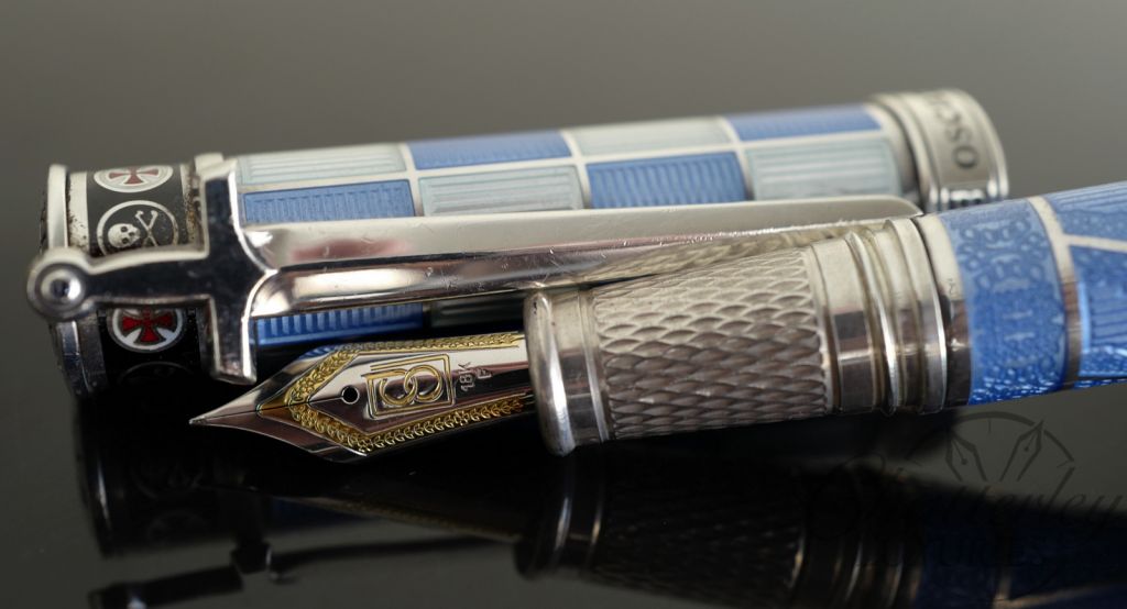 David Oscarson Jacques de Molay Light Blue Limited Edition 13/13 Fountain Pen