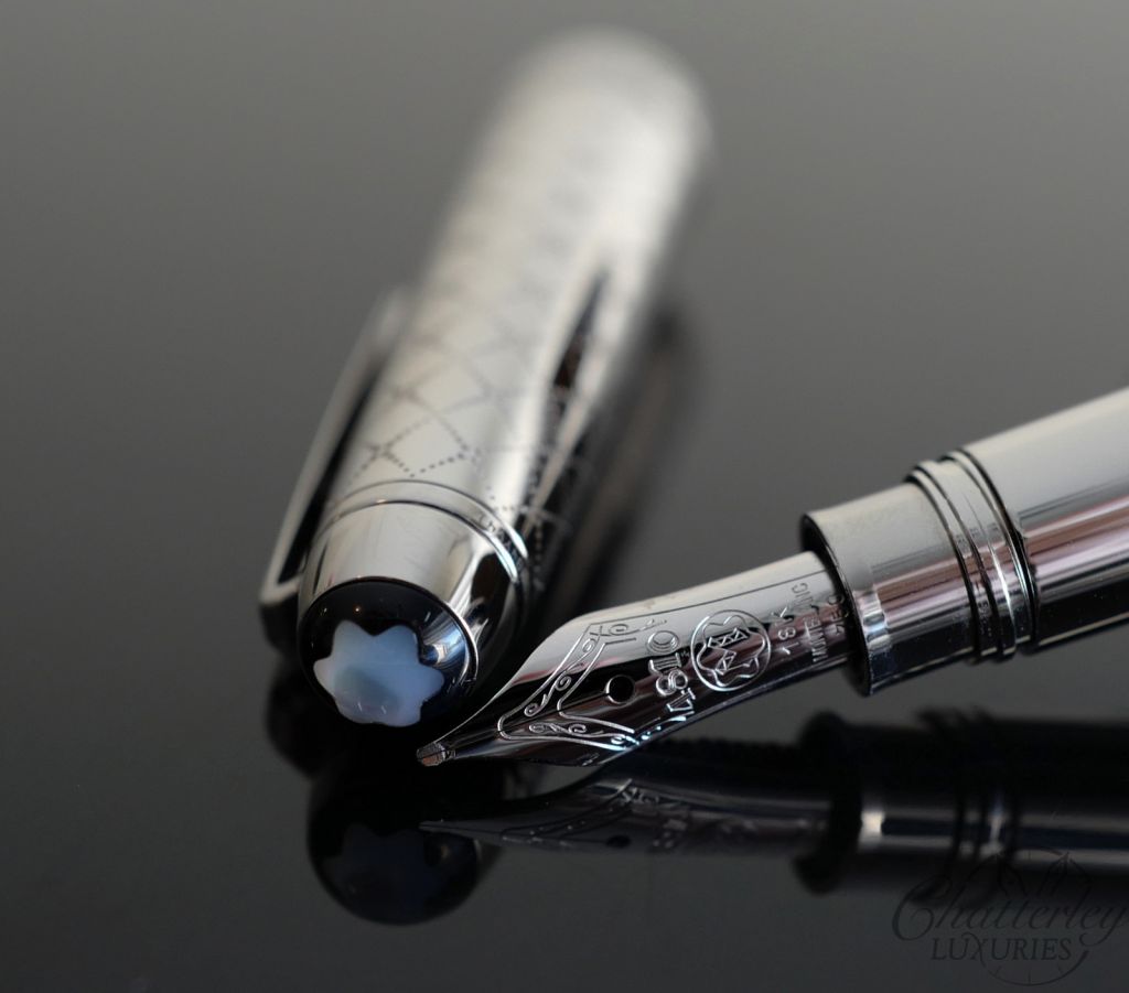 Montblanc Meisterstuck Platinum Plated Jewellery Mozart Fountain Pen