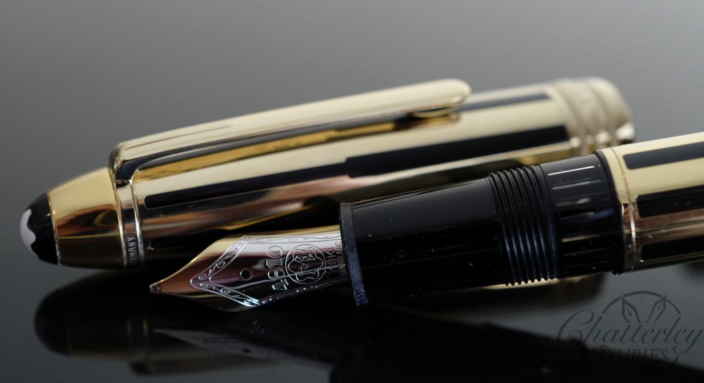 Montblanc Meisterstuck Solitaire Gold and Black LeGrand Fountain Pen