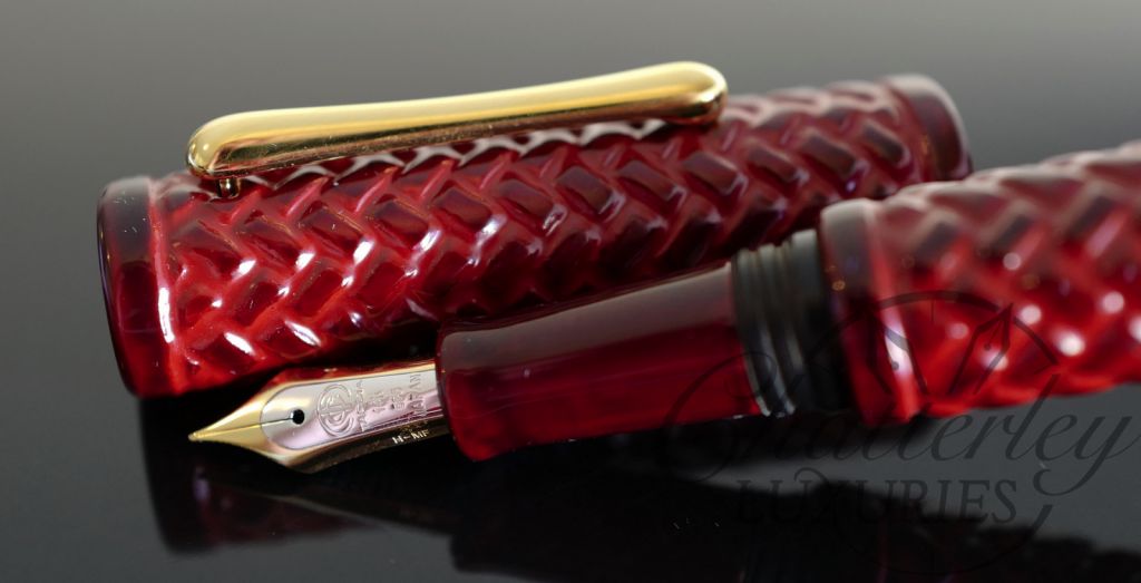 Flash Sale - Taccia Limited Edition Nature Reserve Bamboo Scarlet Landscape Fountain Pen