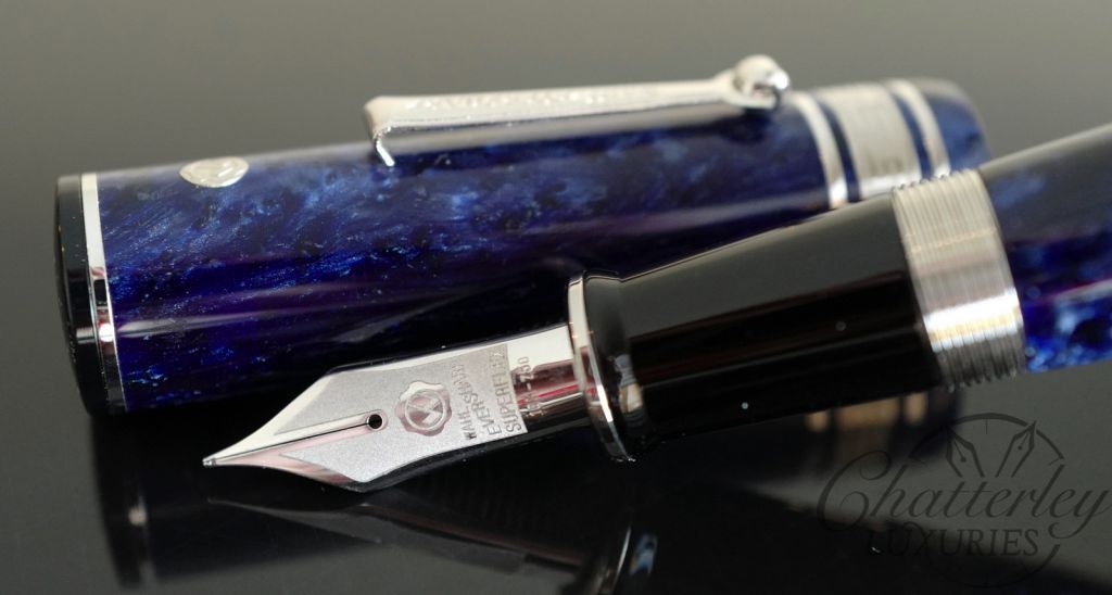 Wahl Eversharp DECOBAND Gold Seal Oversized Collection POSITANO Rhodium Trim Fountain Pen