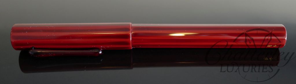 Taccia Kaku-Tate Wide Stripe Crimson Sunrise Limited Edition Fountain Pen - Image 3