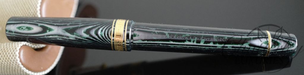 Armando Simoni Club Bologna Extra Arco Green (partial Spina) Celluloid Fountain Pen - Image 3