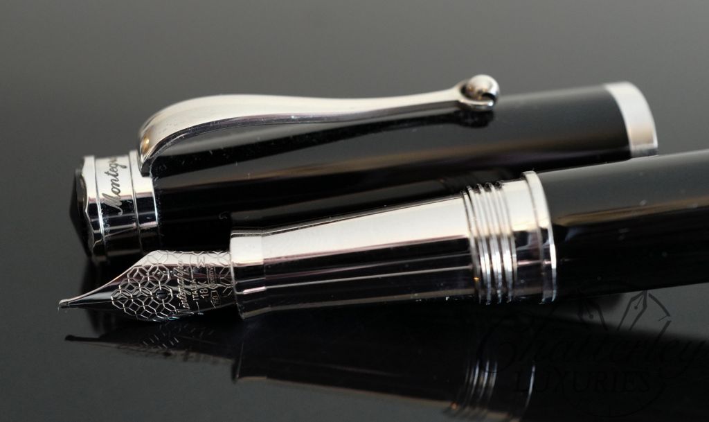 Montegrappa Memoria Black Satin Fountain Pen with 18kt Gold Nib