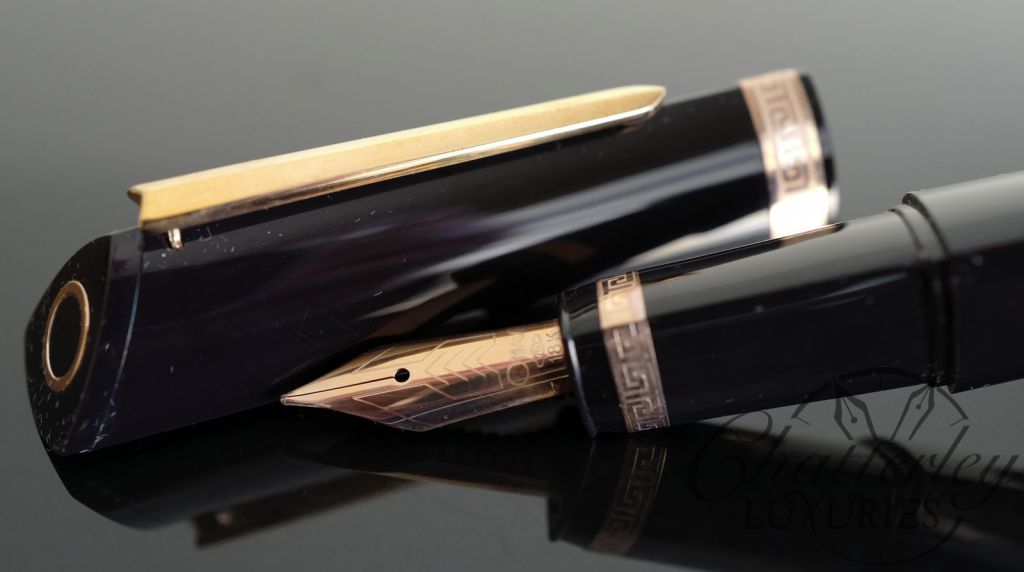 Omas 360 Fountain Pen in Brown and Rose Gold trim