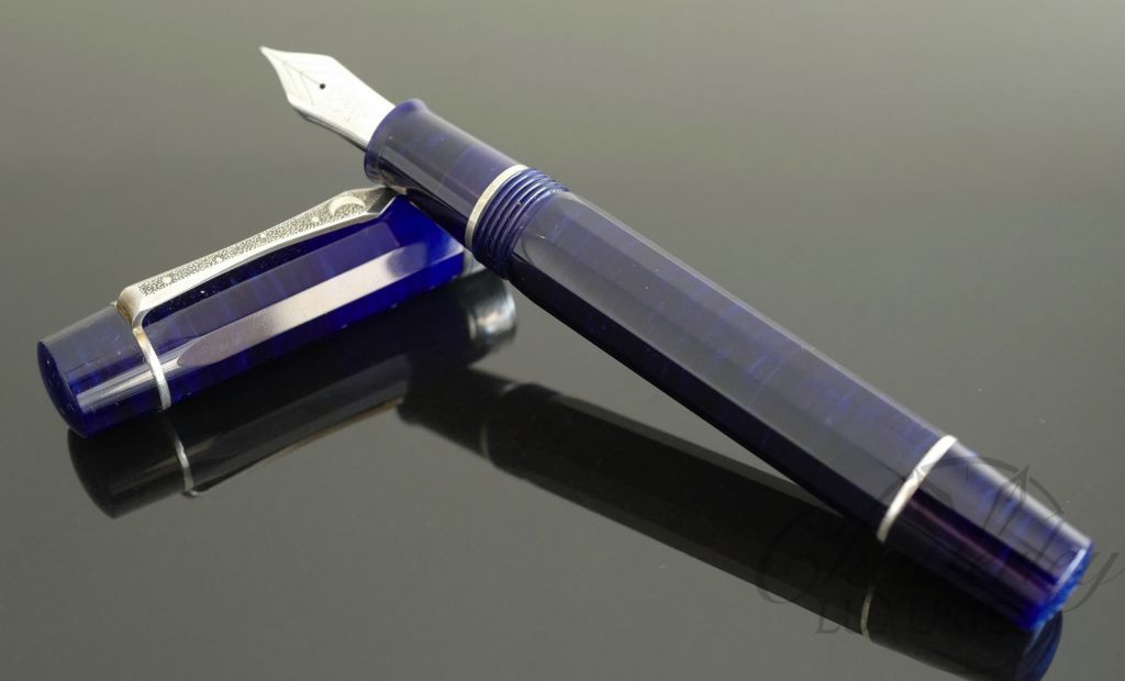 Classic Pens LB6 Virtues Limited Edition in Celestial: Space Blue Faceted Fountain Pen - Image 3