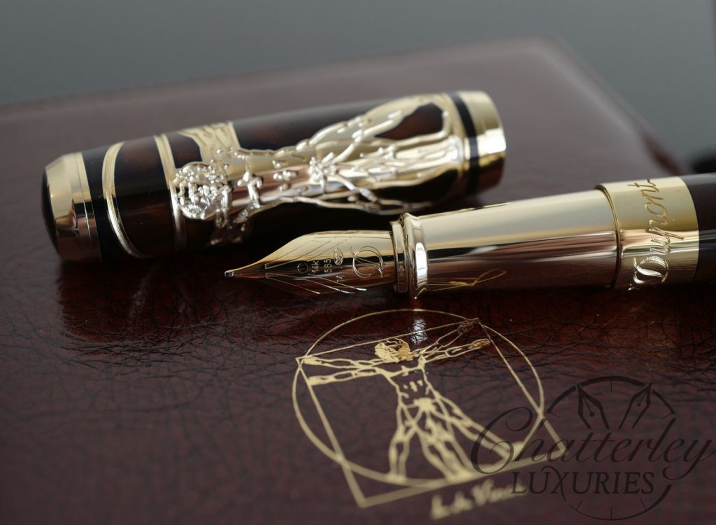S.T. Dupont Vitruvian Man Limited Edition Writing Kit Fountain Pen and Writing pad
